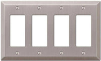 Brushed Satin Nickel Wall Switch Plate Outlet Cover Toggle Rocker GFI