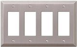 Brushed Satin Nickel Wall Switch Plate Outlet Cover Toggle Rocker GFI