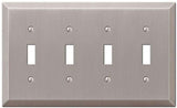 Brushed Satin Nickel Wall Switch Plate Outlet Cover Toggle Rocker GFI