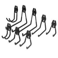 Heavy Duty Wall Mount Garage Hooks - 8 Pack of Various Sizes