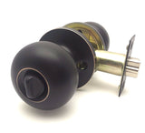 Entry Oil Rubbed Bronze Door Knob Lever Handle Lock Keyed Alike Available