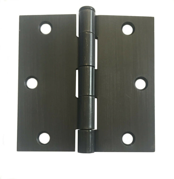 Dark Oil Rubbed Bronze Interior Door Hinge 3.5" with Square Corner