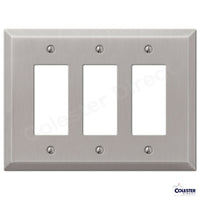 Brushed Satin Nickel Wall Switch Plate Outlet Cover Toggle Rocker GFI