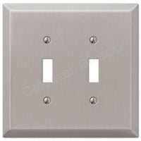 Brushed Satin Nickel Wall Switch Plate Outlet Cover Toggle Rocker GFI