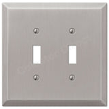 Brushed Satin Nickel Wall Switch Plate Outlet Cover Toggle Rocker GFI