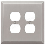 Brushed Satin Nickel Wall Switch Plate Outlet Cover Toggle Rocker GFI