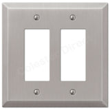 Brushed Satin Nickel Wall Switch Plate Outlet Cover Toggle Rocker GFI