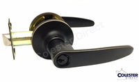 Entry Oil Rubbed Bronze Straight Door Lever Handle Lock Keyed Alike Available