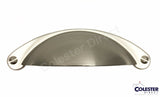 Brushed Satin Nickel Cabinet Pull Cup 4"