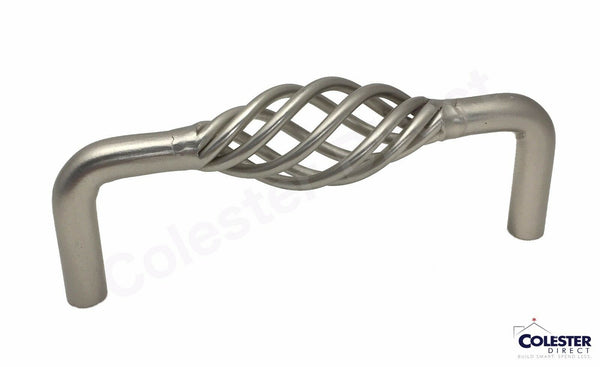 Brushed Satin Nickel Birdcage Cabinet Pull