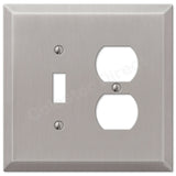 Brushed Satin Nickel Wall Switch Plate Outlet Cover Toggle Rocker GFI