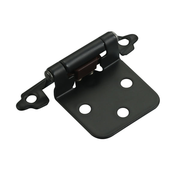 Qty 50 Black Self Closing Kitchen Cabinet Hinge Face Mount Overlay