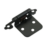 Qty 20 Black Self Closing Kitchen Cabinet Hinge Face Mount Overlay