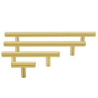 Gold T Bar Pull Handle 2" - 8.75"