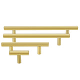 Gold T Bar Pull Handle 2" - 8.75"