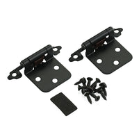 Qty 20 Black Self Closing Kitchen Cabinet Hinge Face Mount Overlay