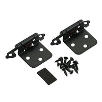 Qty 50 Black Self Closing Kitchen Cabinet Hinge Face Mount Overlay